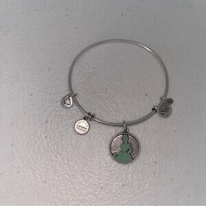 Alex & Ani Walt Disney World Blue Cinderella Silhouette Silver Bangle Bracelet